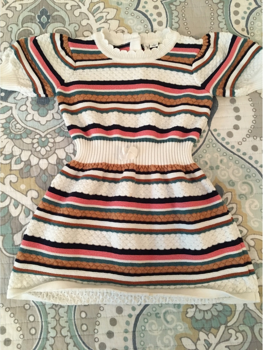 Janie and Jack Toddler Girl Striped Knit Dress Size 3